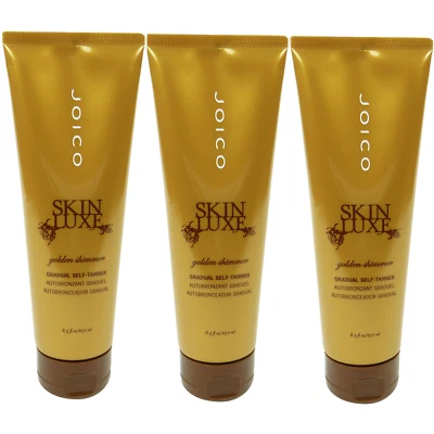 Joico SKIN LUXE Golden Shimmer Self Tanner Selbst Bräunungs Lotion - 3 x 250 ml