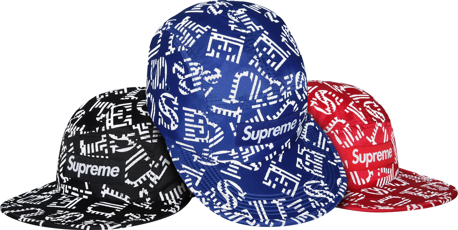 Casquette de camp Supreme Reflective Soft Bill bleu royal OS S/S 15