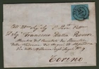 SARDINIA. Letter of 28.3.1854 from Vercelli to Turin. franc. cent. 20 blue