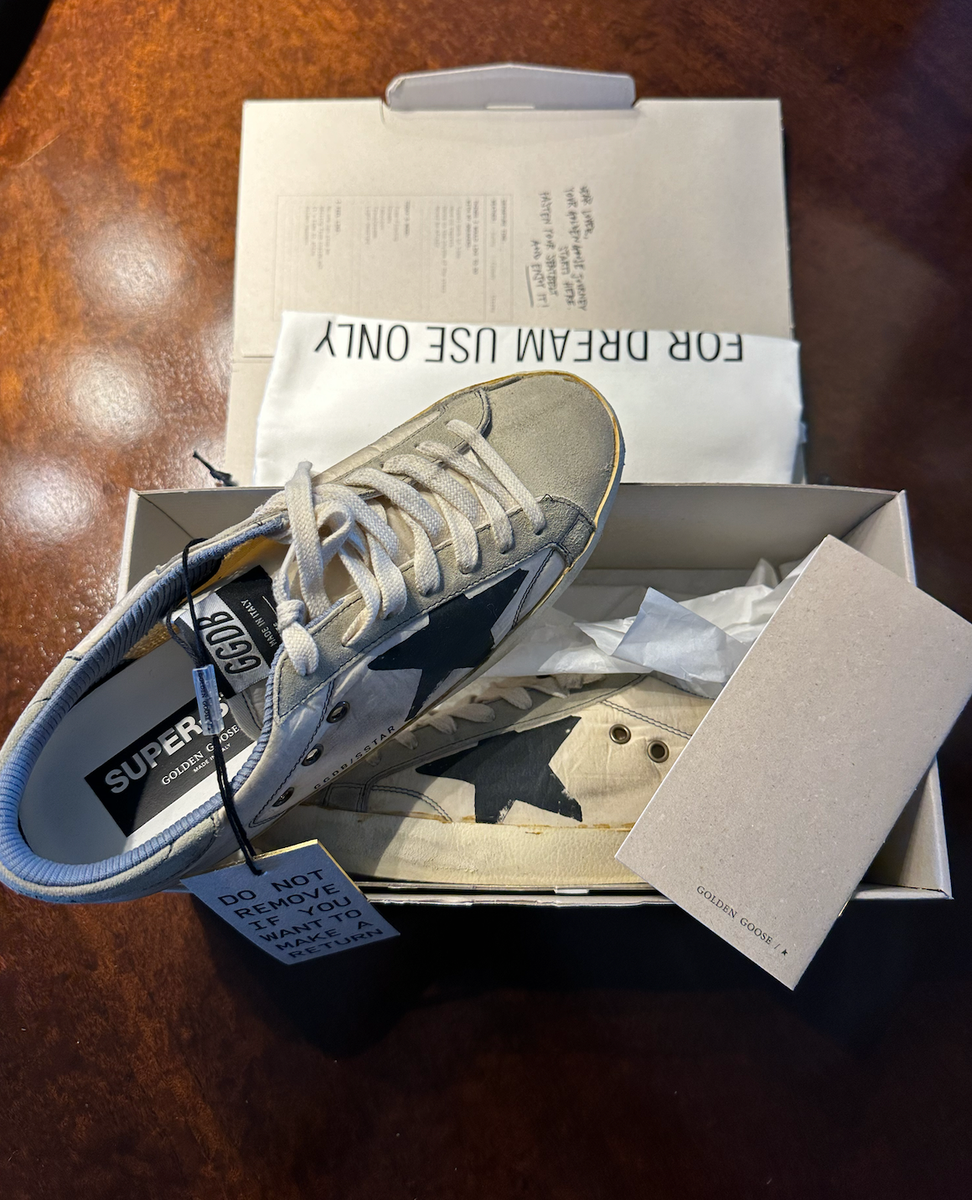 Golden Goose Super-Star Size 41 Beige in nylon with black