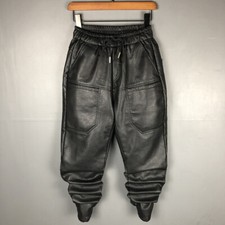 Motorcycle Mens Faux Leather Skinny Pants Punk Rock Biker Casual Trousers Gothic