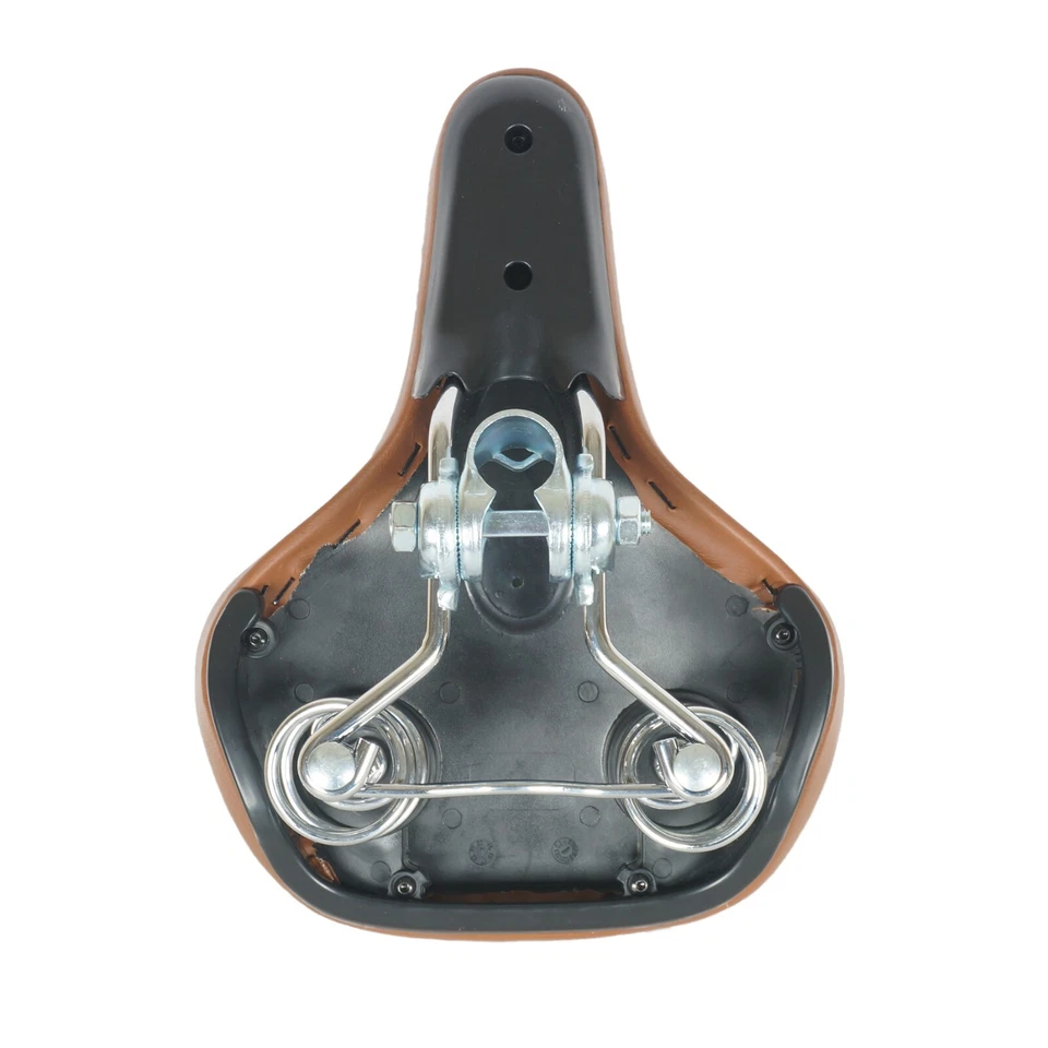 Asiento de sillín Tracer Comfort City Bikes con muelle helicoidal marrón/cromo asiento de bicicleta Foto 3 de 4