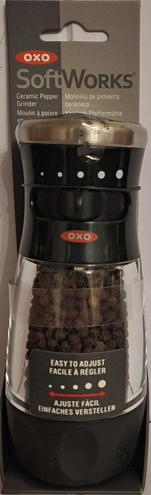 OXO SoftWorks Ceramic Pepper or Salt Grinder
