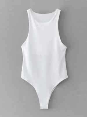Women's Solid Color Bodycon Bodysuit   Sexy Slim Fit Summer Clubwear Playsuit