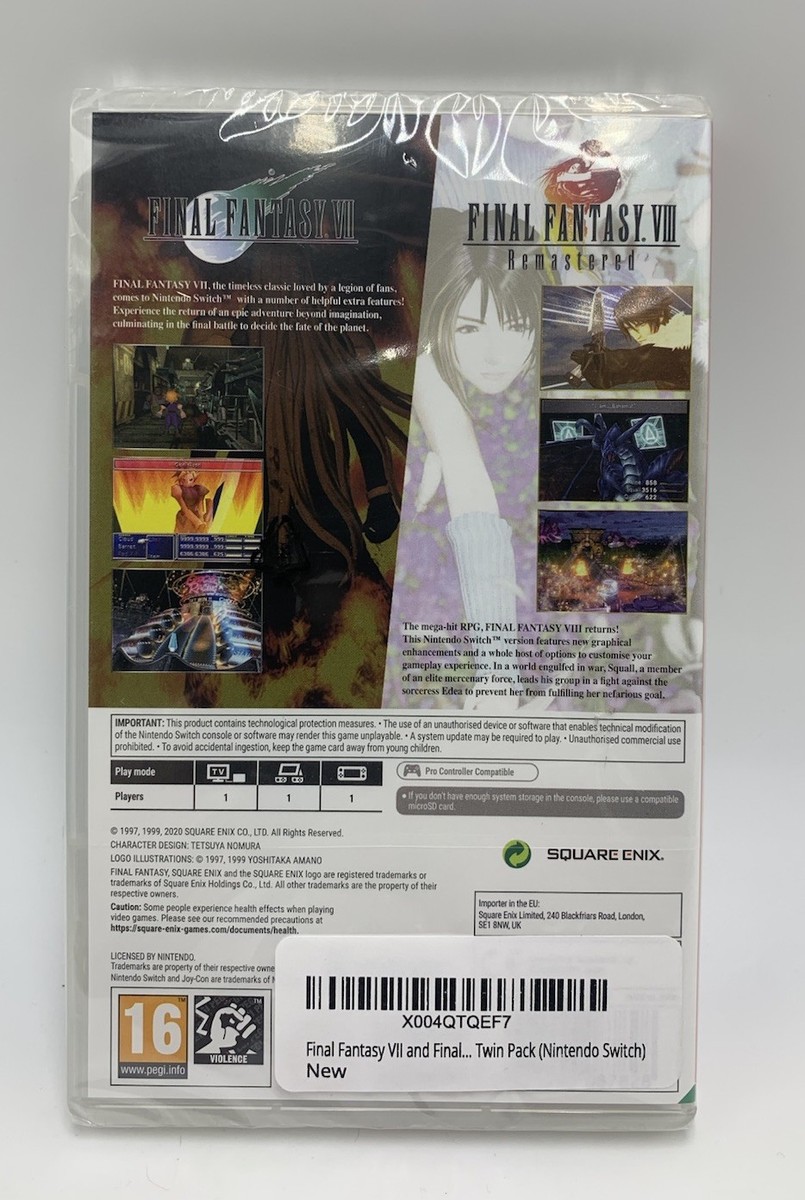 Square Enix Final Fantasy VII & VIII Remastered Twin Pack Nintendo