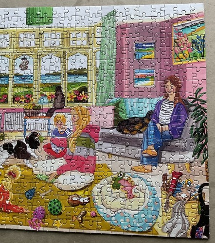 Gibsons Jigsaw Puzzles 4 x 500 Piece - A Dog's Life -Winter Autumn Spring Summer - Picture 18 of 19
