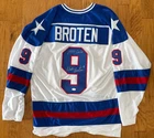Neal Broten Signed Team USA Hockey Jersey size XL inscribed "1980 Gold!"