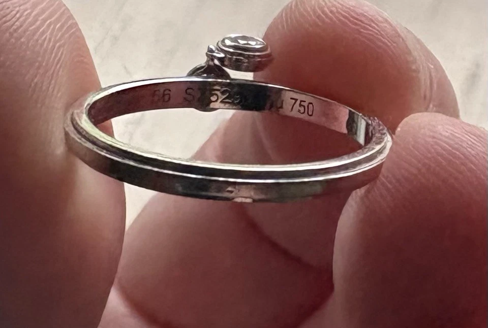 Cartier Legers бриллиант кольцо бриллианты белое золото редкая! Размер 56/7.75-8/P.5-Q - Изображение 2 из 3