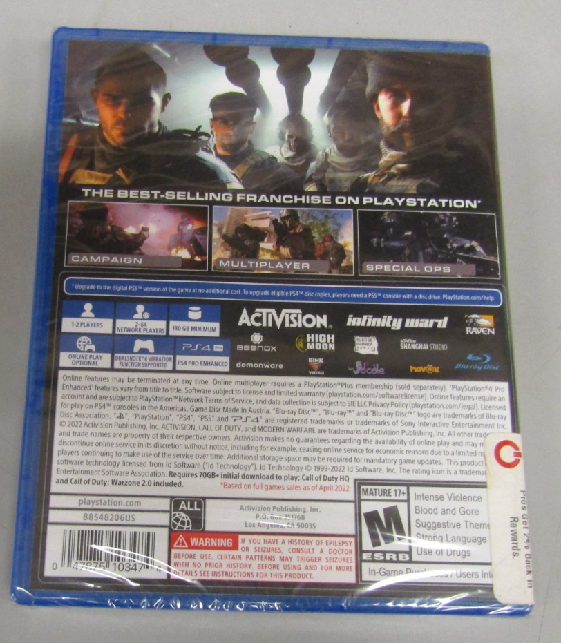 Call of Duty Modern Warfare II MW 2 Playstation 4/PS4 Cross Gen US
