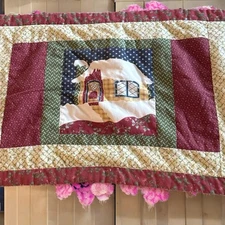 JCP Home Quilted Patchwork House In Snow King Pillow Sham-