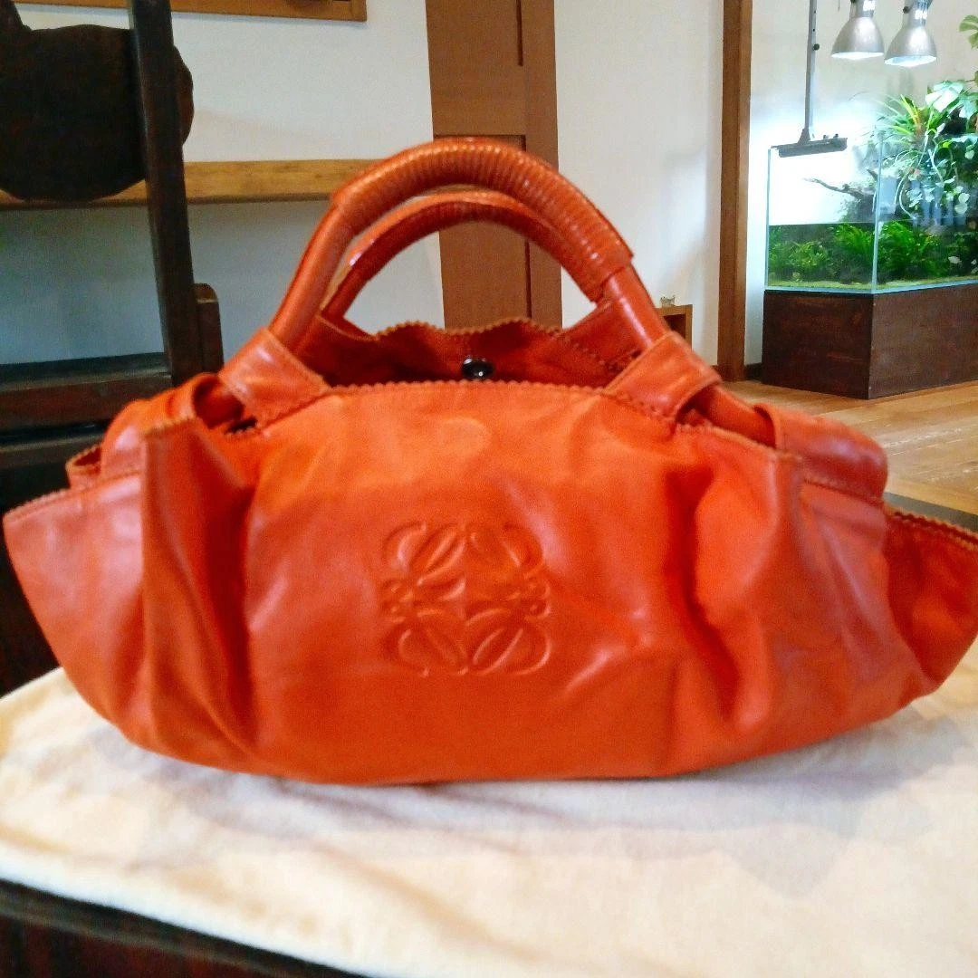 Orange Leather Exterior Loewe Bags & Handbags for Women for sale