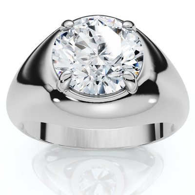 Ceritified Men's 3Ct Diamond Wedding Anniversary Ring Gold Lab Grown