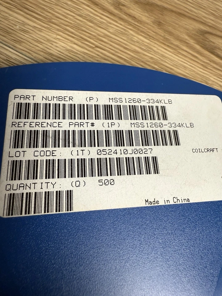 Coilcraft MSS1260-334KLB SMD Power Inductors – Approx. 320 Aproxpcs Partial Reel - Image 2 of 4