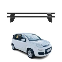 Menabo DachträGer GrundtäGer FüR Fiat Panda 2012-2026 75Kg Alu Schwarz 2 Tlg