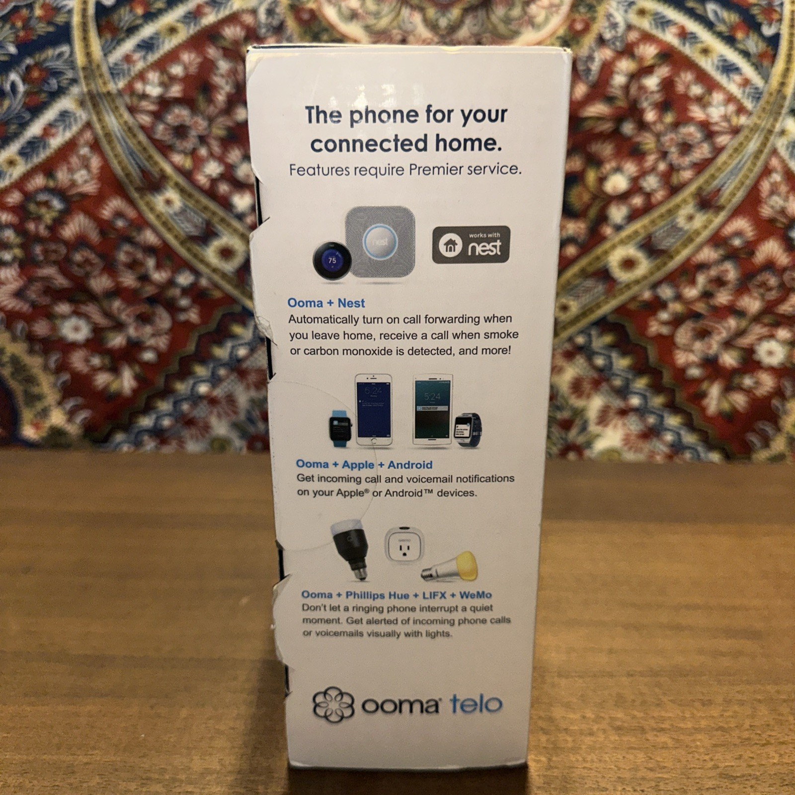 OOMA Telo Smart Free Home Phone Service **New** **Sealed** Black