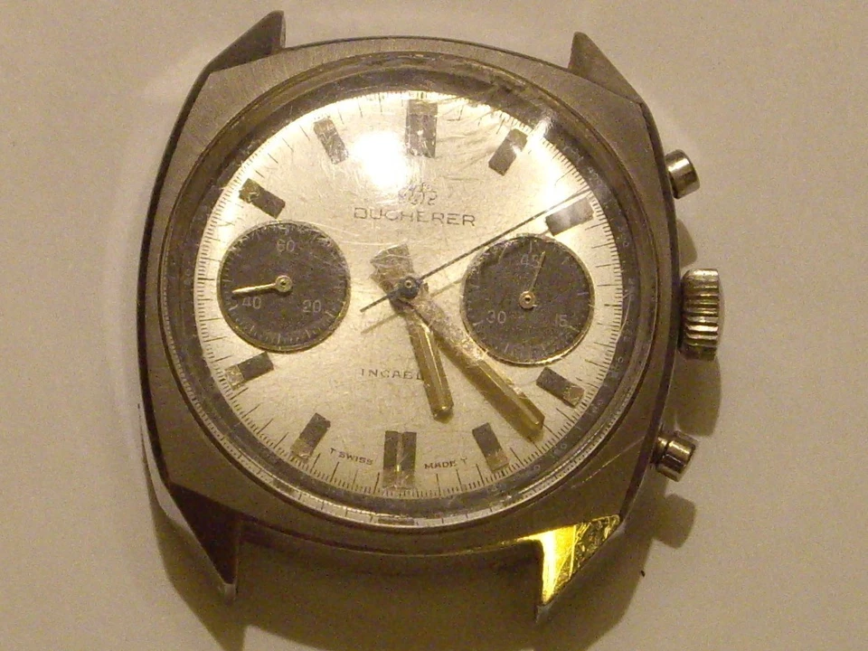 VTG Bucherer Incabloc Mens Chronograph "Landeron 248" Panda SS Watch Manual Wind - Image 3 of 4