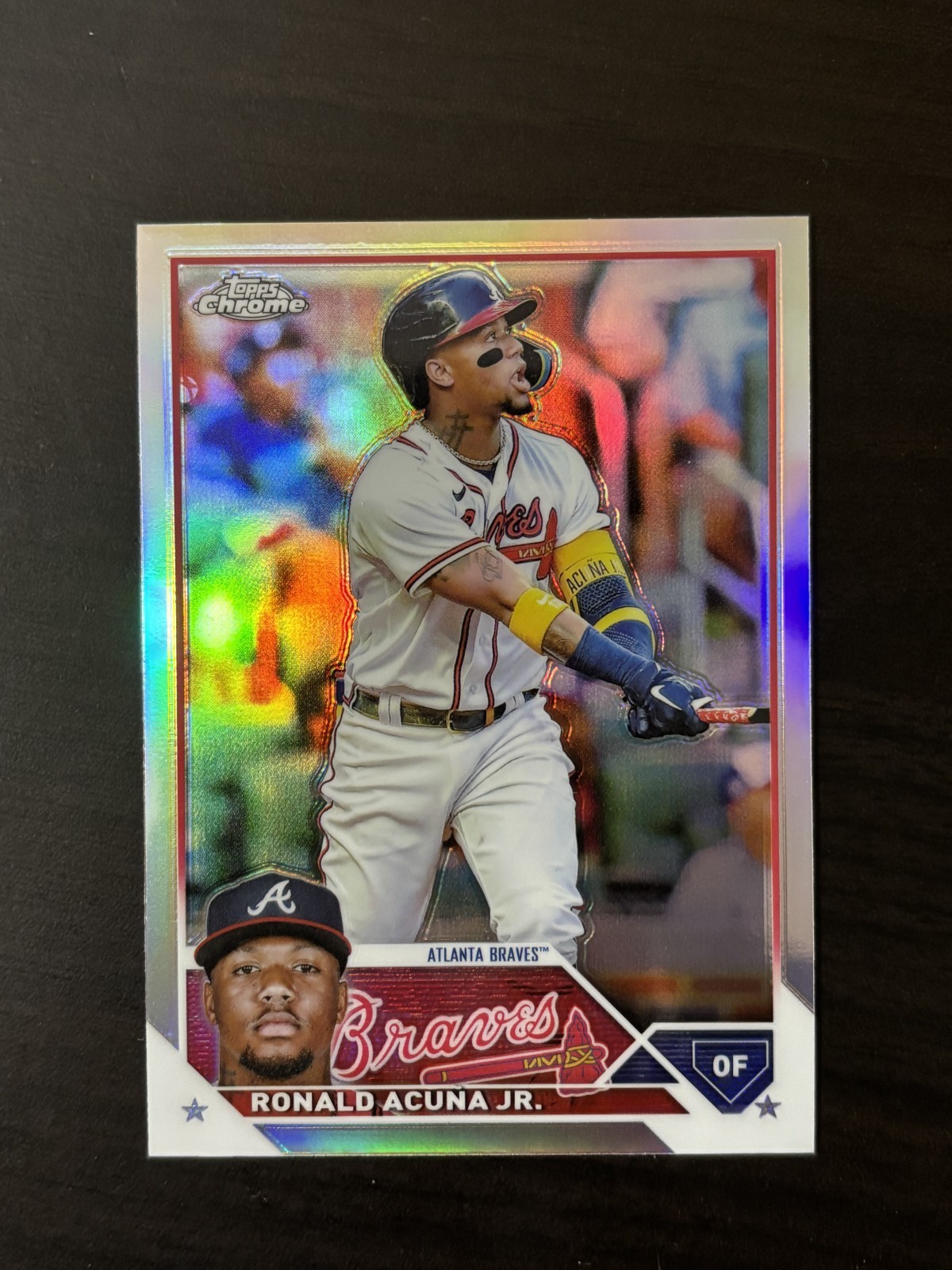 Ronald Acuna Jr 2023 Topps Chrome Refractor #39 Atlanta Braves MVP All Star