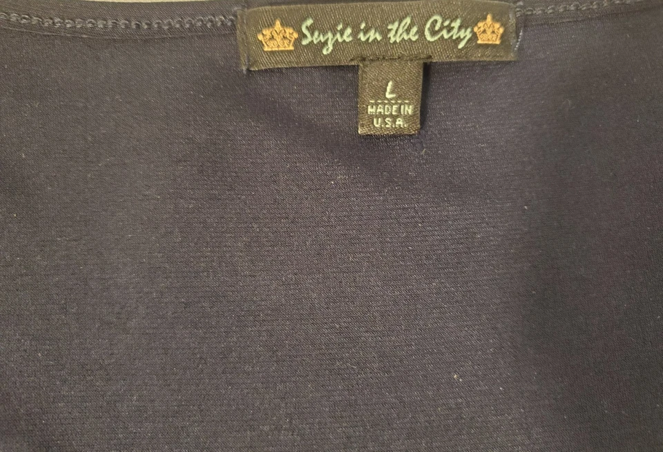 Camisa top azul Suzie in the City para mujer talla grande Foto 3 de 4