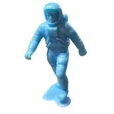 Vintage Toy Astronaut Figure Light Blue Space Explorer Made in USA