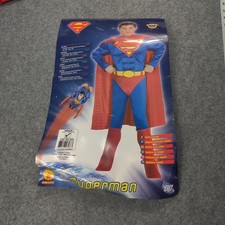 Rubies Superman Costume Youth Large Padded Muscle Chest Cape Jumpsuit DC Comics