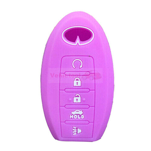Fit Infiniti QX50 QX60 5 Button Remote Smart Key Fob Silicone Skin Case Cover - Picture 16 of 34