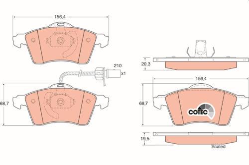 Kit pastiglie freno, Freno a disco VW 2.4 D Syncro dal 199210   GDB1391 < <