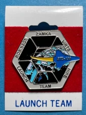 STS-130 SPACE SHUTTLE LAUNCH TEAM PINBACK PIN W/O BEHNKEN RACK / HANGER CARD