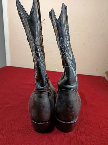 El Presidente Gold Collection Sz 32 Black Leather Boots Mens US 13 - Picture 13 of 18