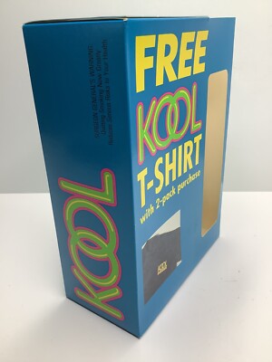 New Vintage 90s Kool Cigarettes Box Neon Green Acid Wash Single Stitch  Shirt XL