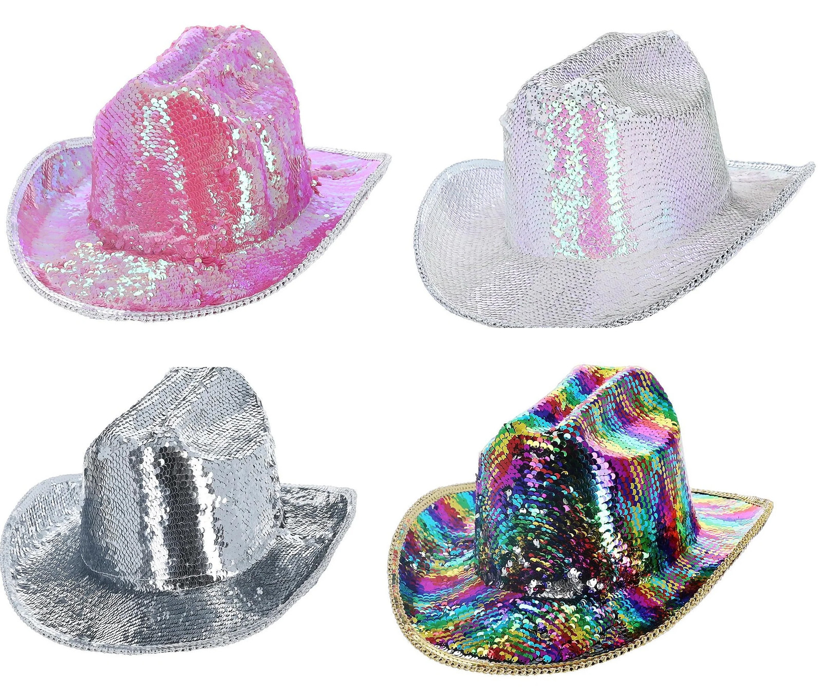 Fever Lujo Lentejuelas Vaquera Sombrero Adulto Disfraz Lejano Oeste Accesorio