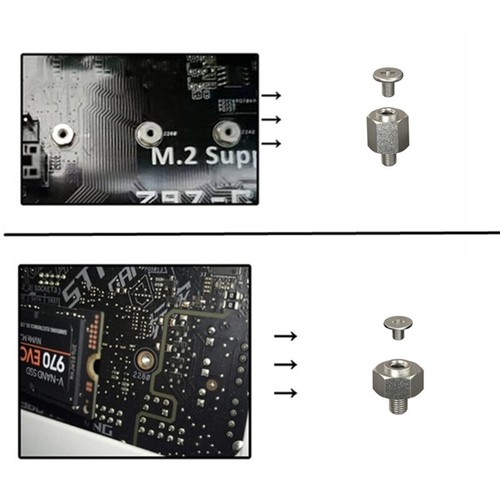 Nowy zestaw do M.2 Wsparcie Śruba standoff SSD Zestaw montażowy do płyty głównej Ha - Zdjęcie 4 z 8