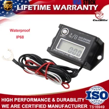 Waterproof Mini Tiny Digital Hour Meter Tachometer Resettable Job Timer Tach USA