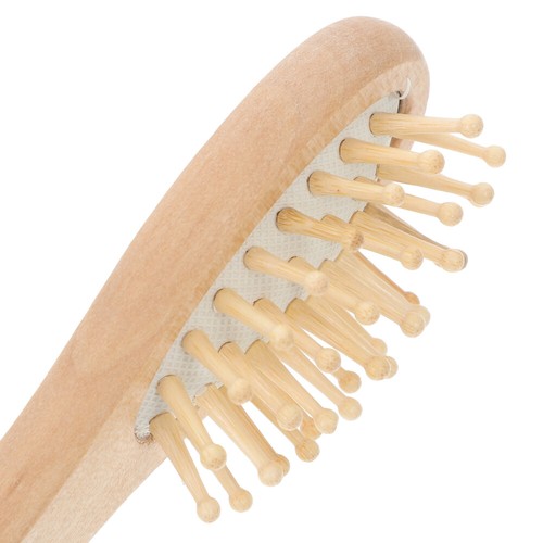 Wooden Comb Portable Cushion Hair Brush Anti-Static Travel Hairbrush - Picture 4 of 20
