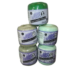 (5) Aunt Lydias Crochet Thread Size 10 Myrtle Mint Frosty Green 350 Yards EA