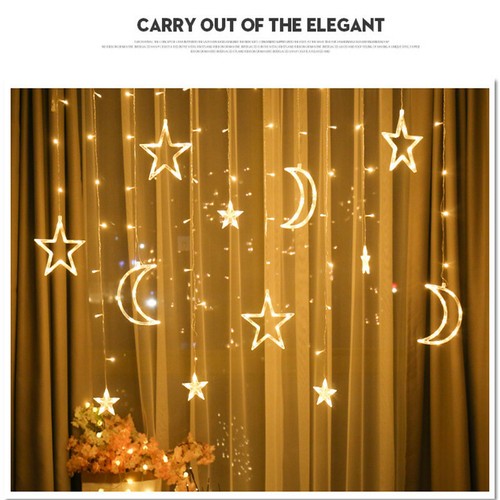 3.5M LED Fairy Stars String Lights Window Curtain Light Home Party Wedding Xmas - Picture 3 of 12