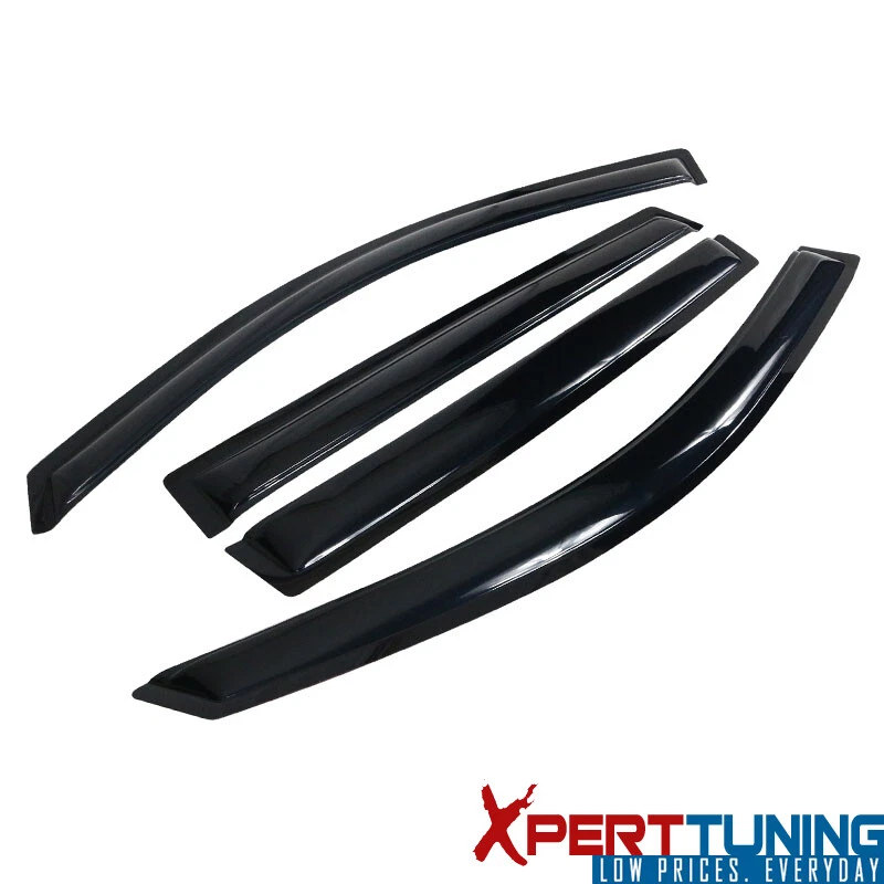 Compatível com 07-13 Acura MDX YD2 viseiras de janela defletor protetor de chuva vento conjunto com 4 peças acrílico - Imagem 4 de 4