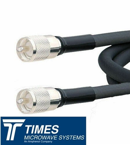 LMR-400 UltraFlex Times Microwave Coaxial Cable Assembly PL 259 male Connectors - Picture 1 of 3