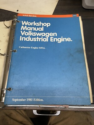 1981 edition Volkswagen industrial engine carburetor engine 049.6workshop manual