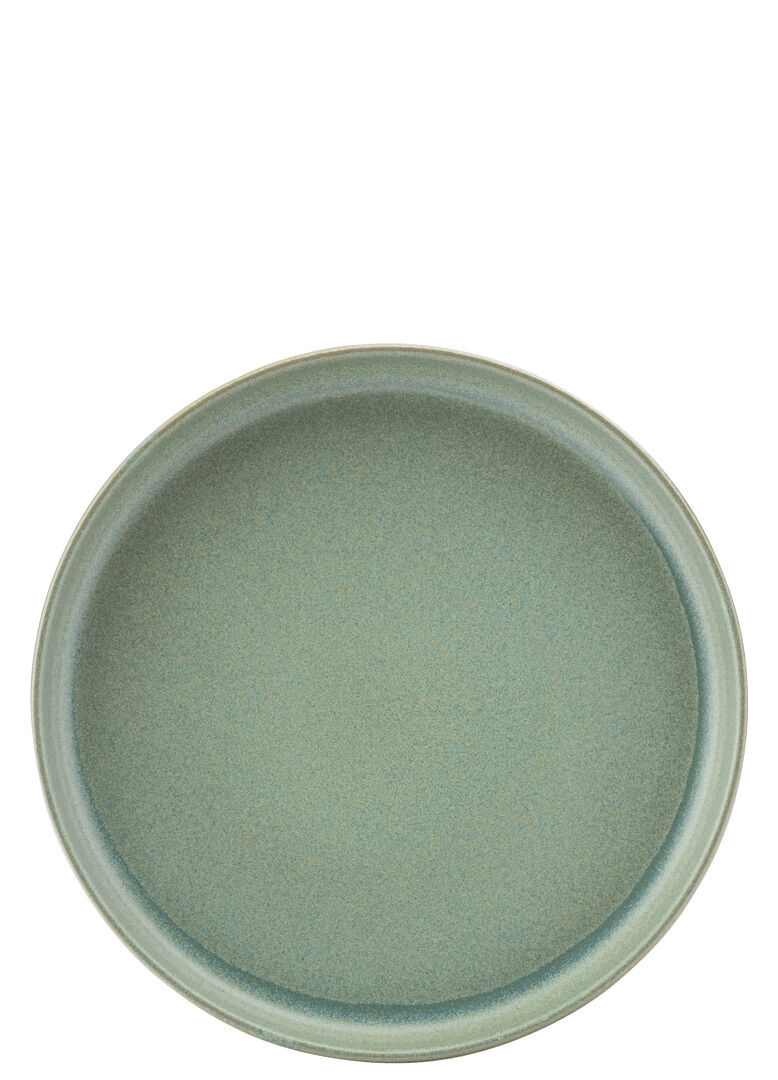 Pico Green Coupe Plates Round Dinner Dessert Plate Set 7"" (17.5Cm) Pack Of 6