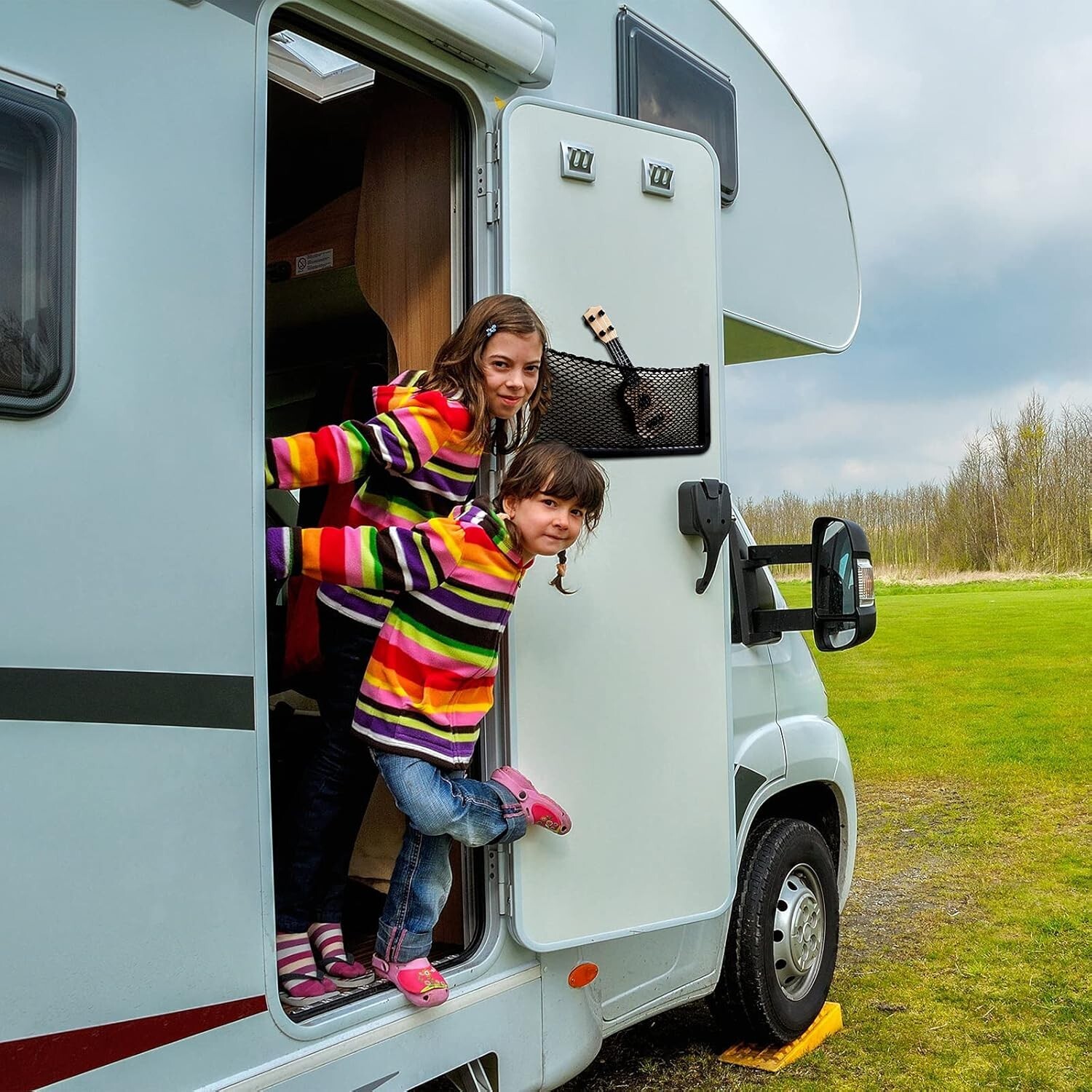 2 Pcs Car Storage Mesh Net Bags 16x8 Inch Durable Organizer Trunk Vehicle Use