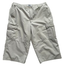 VTG Mens Old Navy Cargo Shorts 36 Light Khaki Pockets