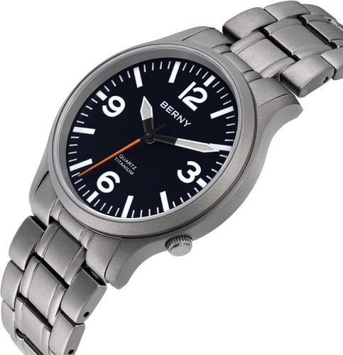 BERNY Watch Quartz Titanium Field V2-T2576MS Men's Silver - Picture 2 of 7