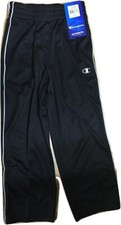 CHAMPION BOYS ACTIVE PANTS CX752R SIZE 5/6, BLACK/SILVER NEW