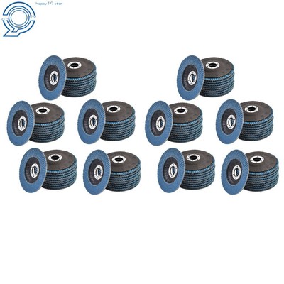 100 Pack 4.5'' 80 Grit T29 Flap Disc Premium Zirconia Sanding Grinding