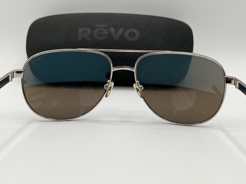 REVO Conrad Chrome Frame with Polarized Blue Water Lens Men's Sunglasses R140 - Picture 12 of 15