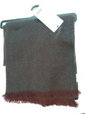 GoodFellow Men's Woven Scarf Acrylic One Size Red Gray Striped