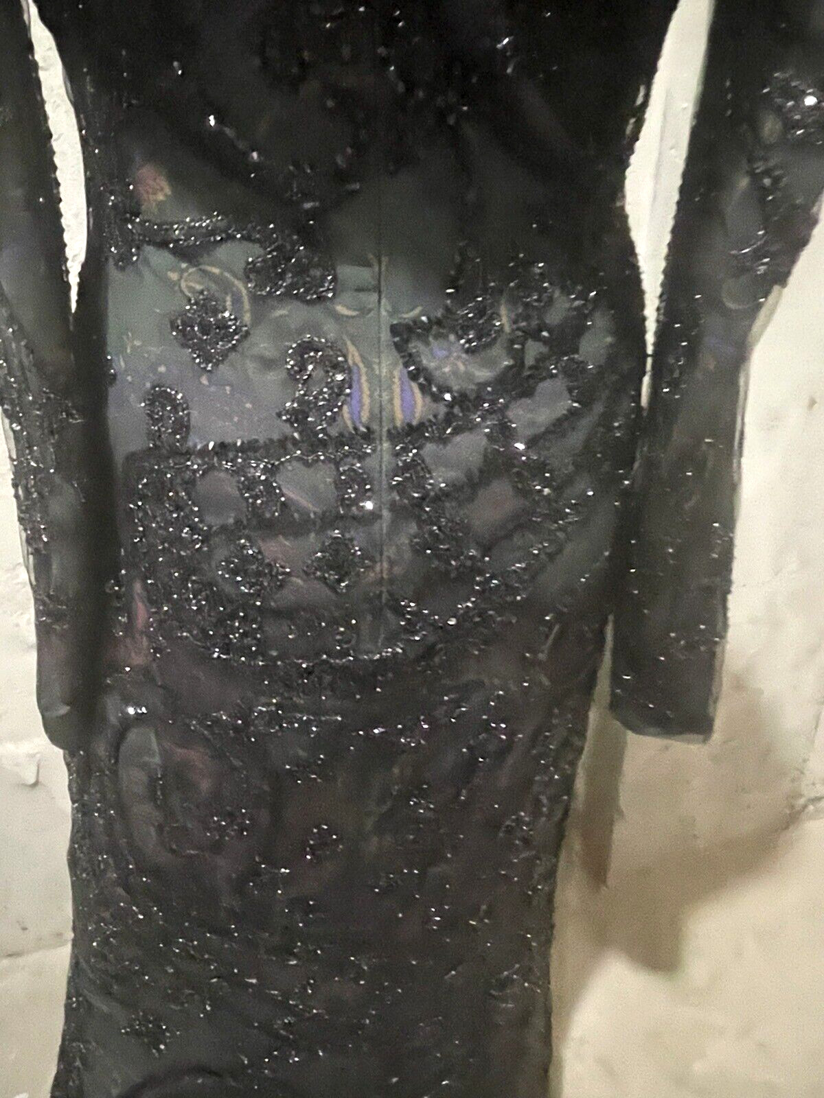 Ralph Lauren Collection Purple Label Runway Beaded Paisley  Long Gown Dress US 2 image 8