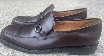 Salvatore Ferragamo Mens Studio Brown Metal Horsebit Leather Loafers Size 13 D Salvatore Ferragamo Mens Studio Brown Metal Horsebit Leather  main image 2