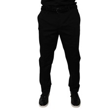 DOLCE & GABBANA Pants Black Tapered Formal Dress Men Trouser IT54/W40/XL 720usd