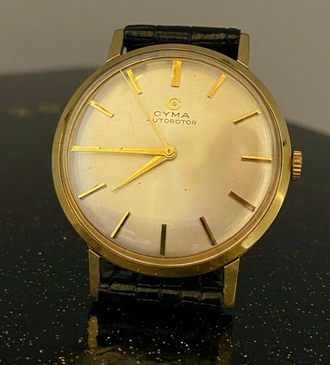 Cyma Ref 8395 Automatic 27 jewels, Cal R480 Vintage c1968 Gold